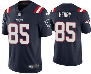 Men's New England Patriots #85 Hunter Henry Limited Navy Vapor Jersey