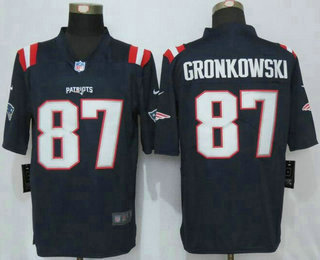 Men's New England Patriots #87 Rob Gronkowski Navy Blue 2016 Color Rush Stitched NFL Nike Limited Jersey