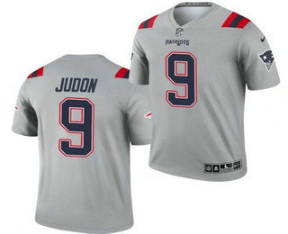 Men's New England Patriots #9 Matt Judon Limited Gray Inverted Vapor Jersey