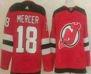 Men's New Jersey Devils #18 Dawson Mercer Red Authentic Jersey