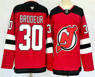 Men's New Jersey Devils #30 Martin Brodeur Red 2024 Stitched Jersey