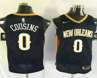 Men's New Orleans Pelicans #0 DeMarcus Cousins New Navy Blue 2017-2018 Nike Swingman Stitched NBA Jersey