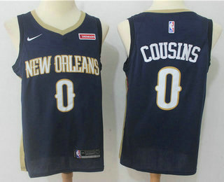 Men's New Orleans Pelicans #0 DeMarcus Cousins New Navy Blue 2017-2018 Nike Swingman zatarains Stitched NBA Jersey