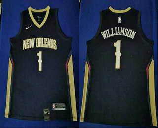 Men's New Orleans Pelicans #1 Winning Williamson New Navy Blue 2019 Nike Swingman Stitched NBA Jersey
