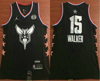 Men's New Orleans Pelicans #15 Kemba Walker Brand Black 2019 All-Star Game Swingman Jersey With The Sponsor Logo
