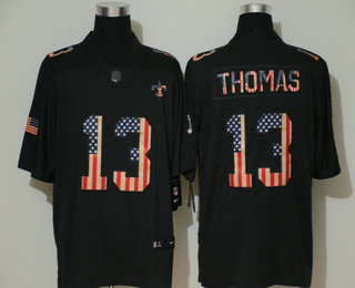 Men's New Orleans Saints #13 Michael Thomas 2019 Salute To Service USA Flag Fashion Limited Jersey