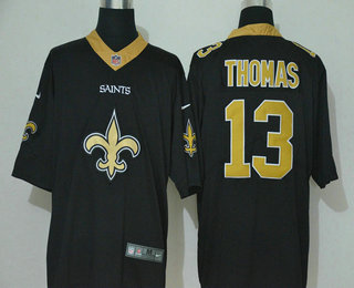 Men's New Orleans Saints #13 Michael Thomas Black 2020 Big Logo Vapor Untouchable Stitched NFL Nike Fashion Limited Jersey