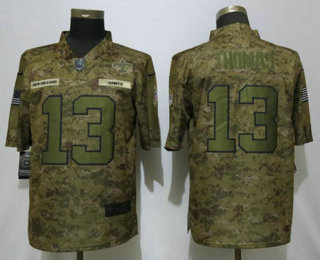 Men's New Orleans Saints #13 Michael Thomas Nike Camo 2018 Salute to Service Stitched NFL Limited Jersey