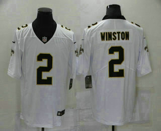 Men's New Orleans Saints #2 Jameis Winston White 2021 Vapor Untouchable Stitched NFL Nike Limited Jersey