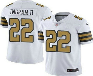 Men's New Orleans Saints #22 Mark Ingram II Limited White Alternate Vapor Jersey