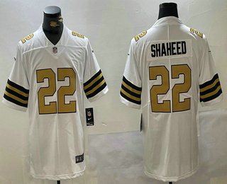 Men's New Orleans Saints #22 Rashid Shaheed Limited White Vapor Stitched Jersey