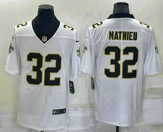 Men's New Orleans Saints #32 Tyrann Mathieu White 2022 Vapor Untouchable Stitched NFL Nike Limited Jersey