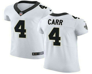 Men's New Orleans Saints #4 Derek Carr White Vapor Limited Stitched Jersey