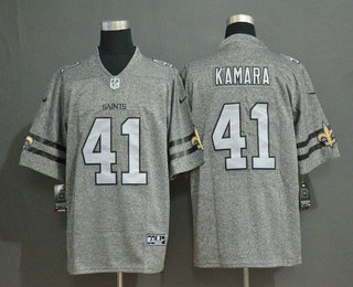 Men's New Orleans Saints #41 Alvin Kamara 2019 Gray Gridiron Vapor Untouchable Stitched NFL Nike Limited Jersey