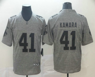 Men's New Orleans Saints #41 Alvin Kamara Nike Gray Gridiron 2018 Vapor Untouchable NFL Gray Limited Jersey