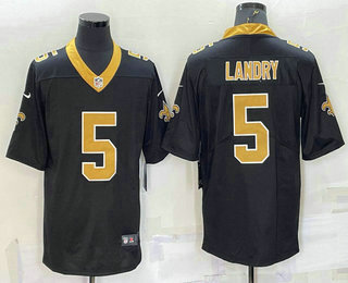 Men's New Orleans Saints #5 Jarvis Landry Black 2022 Vapor Untouchable Stitched NFL Nike Limited Jersey