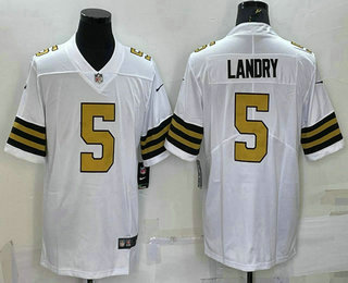 Men's New Orleans Saints #5 Jarvis Landry White 2022 Color Rush Stitched NFL Nike Limited Jersey