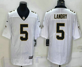 Men's New Orleans Saints #5 Jarvis Landry White 2022 Vapor Untouchable Stitched NFL Nike Limited Jersey