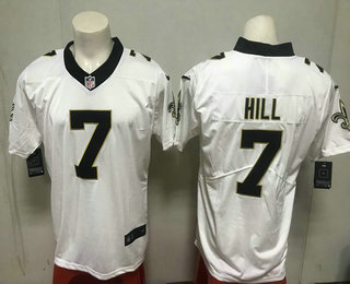 Men's New Orleans Saints #7 Taysom Hill White 2017 Vapor Untouchable Stitched NFL Nike Limited Jersey