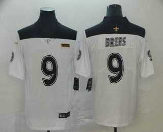 Men's New Orleans Saints #9 Drew Brees White 2019 City Edition Vapor Stitched NFL Nike Limited Jersey