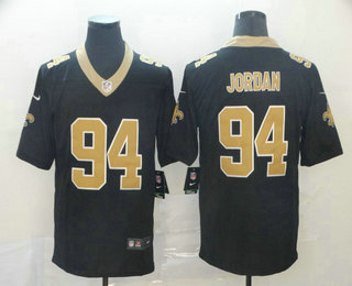 Men's New Orleans Saints #94 Cameron Jordan Black 2017 Vapor Untouchable Stitched NFL Nike Limited Jersey