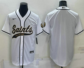 Men's New Orleans Saints Blank Grey Stitched Cool Base Nike Baseball Jersey