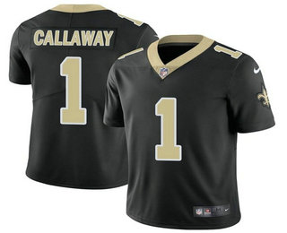 Men's New Orleans Saints Saints #1 Marquez Callaway Black 2021 Vapor Untouchable Limited Stitched Jersey