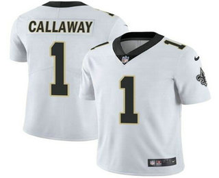 Men's New Orleans Saints Saints #1 Marquez Callaway White 2021 Vapor Untouchable Limited Stitched Jersey