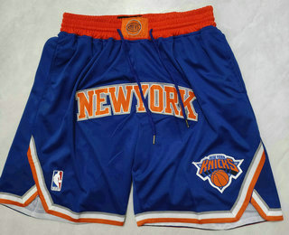 Men's New Yok Knicks Blue Just Don Shorts