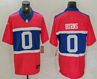 Men's New York Giants #0 Brian Burns Century Red Alternate Vapor FUSE Limited Stitched Jersey