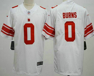 Men's New York Giants #0 Brian Burns Limited White Vapor Jersey