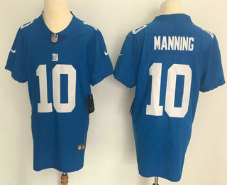 Men's New York Giants #10 Eli Manning Blue 2017 Vapor Untouchable Stitched NFL Nike Elite Jersey