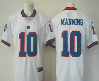 Men's New York Giants #10 Eli Manning White 2016 Color Rush Stitched NFL Nike Limited Jersey