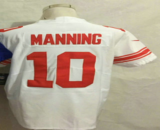 Men's New York Giants #10 Eli Manning White 2017 Vapor Untouchable Stitched NFL Nike Elite Jersey
