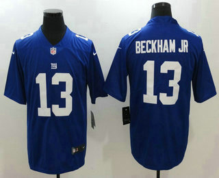 Men's New York Giants #13 Odell Beckham Jr Blue 2017 Vapor Untouchable Stitched NFL Nike Limited Jersey