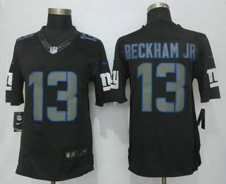 Men's New York Giants #13 Odell Beckham Jr Nike Black Impact Limited Jersey