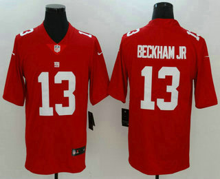 Men's New York Giants #13 Odell Beckham Jr Red 2017 Vapor Untouchable Stitched NFL Nike Limited Jersey