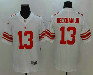 Men's New York Giants #13 Odell Beckham Jr White 2017 Vapor Untouchable Stitched NFL Nike Limited Jersey