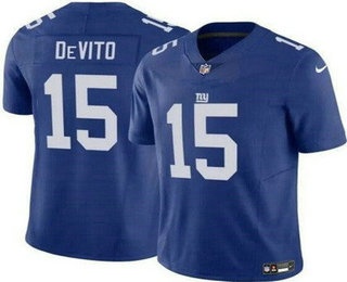 Men's New York Giants #15 Tommy DeVito Limited Blue Vapor Jersey