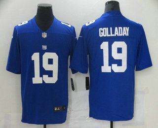 Men's New York Giants #19 Kenny Golladay Blue 2021 Vapor Untouchable Stitched NFL Nike Limited Jersey