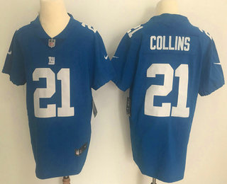 Men's New York Giants #21 Landon Collins Blue 2017 Vapor Untouchable Stitched NFL Nike Elite Jersey