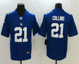 Men's New York Giants #21 Landon Collins Blue 2017 Vapor Untouchable Stitched NFL Nike Limited Jersey