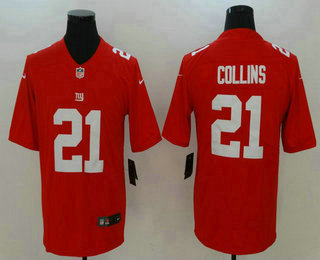 Men's New York Giants #21 Landon Collins Red 2017 Vapor Untouchable Stitched NFL Nike Limited Jersey