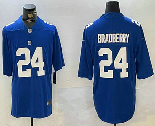 Men's New York Giants #24 James Bradberry Blue Vapor Limited Stitched Jersey