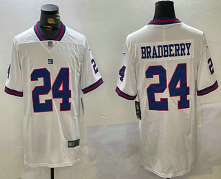 Men's New York Giants #24 James Bradberry White Color Rush Limited Stitched Jersey