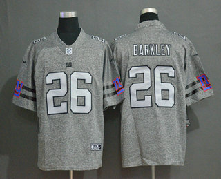 Men's New York Giants #26 Saquon Barkley 2019 Gray Gridiron Vapor Untouchable Stitched NFL Nike Limited Jersey