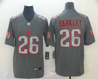 Men's New York Giants #26 Saquon Barkley Gray Camo 2019 Vapor Untouchable Stitched NFL Nike Limited Jersey