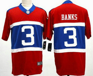 Men's New York Giants #3 Deonte Banks Limited Red Alternate Vapor Jersey