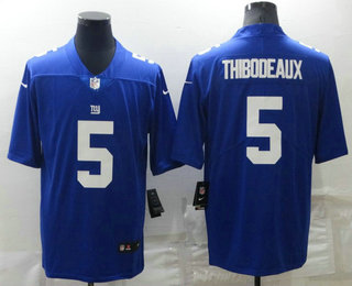 Men's New York Giants #5 Kayvon Thibodeaux Blue 2021 Vapor Untouchable Stitched NFL Nike Limited Jersey