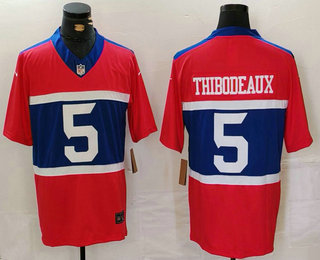 Men's New York Giants #5 Kayvon Thibodeaux Century Red Alternate Vapor FUSE Limited Stitched Jersey